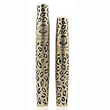 2 Pcs Makeup Lengthening Leopard Print 3D Natural Fibers Transplanting Gel Eyes Lash Mascara Eyelash Brush Extension Tool