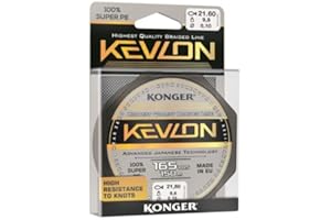 Konger Geflochtene Schnur KEVLON Black 4-Fach Braided Line Angelschnur 150m 0,06-0,20mm (0,07€/m)