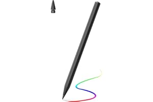 MEKO Lápiz capacitivo para iPad con rejección de palma, función de inclinación y cable de carga magnético, lápiz magnético para iPad 2018-2021, iPad Pro, iPad, iPad Mini, iPad Air, color negro