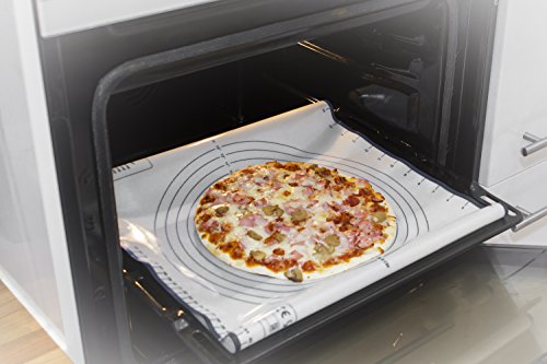 XL Silikon Backmatte von Cookin´Active, BPA frei, Platinum Silikon, Lebensmittelecht, Antihaft, Backofenfest, 100% Rutschfeste Backunterlage, Silikonmatte, Teigmatte, Backfolie, Arbeitsmatte, Ausrollmatte, im XXL Format 60×40 cm - 6