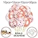 Produktbild Hook 30 Stück Helium Luftballons - 20 Stück Rosa Gold Konfetti Ballons & 10 Stück Latex Luftballons für Hochzeit und Happy Birthday Dekorationen, Geburtstag, Baby-Duschen, Brautgeschenke,Valentinstag