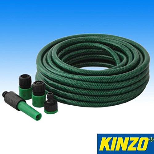 Preisvergleich Produktbild 5 tlg. 15m Gartenschlauch Wasserschlauch mit Adapter Schlauchstück Spritzer Set