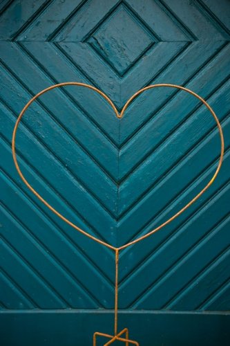 Steckherz, Metallherz, Gartenstecker Herz, rost, Breite ca. 97cm, Höhe: ca. 170 cm