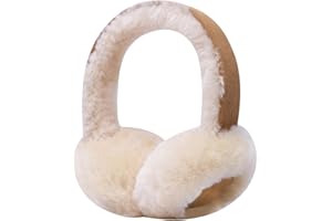 Harssidanzar Orejeras clásicas de invierno para hombres y mujeres, orejeras unisex de piel de oveja, orejeras plegables, orejeras unisex, orejeras para exteriores, orejeras de esquí HU301EU