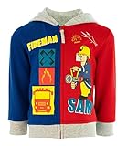  Sam el bombero Chaqueta Sudadera con Capucha (116/6 años, Azul)