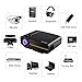 Price comparison product image Home Theater Projector, OCDAY 1200 Lumens LED Mini Multimedia Video Projector Portable Support HD 800*480P Video for Home Theater Cinema TV Football Games Parties and Video Games Entertainment (Black)