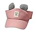 Produktbild JYJMCute Kids Solid Ohr leeren Hut Spitzen-Baseballmütze Sunhat Pailletten Ohr-Top-Baseball-Cap Ente Tongies Visor (Rosa, Size:46-55cm/18.1''-21.6'')