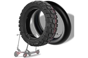 Felixstory Pneu tout-terrain 255x80 (80/65-6) + chambre à air 10x3, pour Kugoo kirim M4 Pro/Zero 10x/Vsett 10+/Joyor S5/Kaabo Mantis 10/Nanrobot D4 D6 scooter électrique, adapté aux roues de 6 pouces
