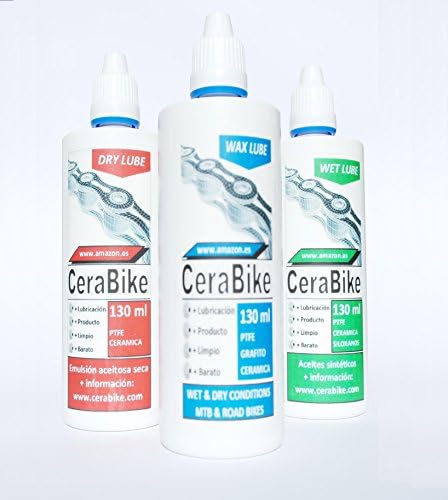 CeraBikePack of Lubricants for Bike Chains - Waxlube, Drylube and Wetlube - 3 x 130ml-