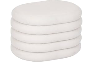 ATMOSPHERA CREATEUR D'INTERIEUR Atmosphera - Guilia Blanco 59x45cm bouclette pouffe arcón