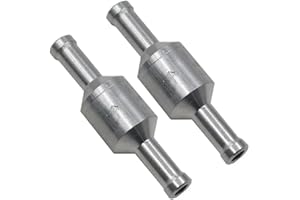 MiJunHD 2PCS 6mm One Way Aluminium Fuel Valve, Non Return Check Valve Suitable for Petrol Diesel Oil Water,for Car Carburettor Low Pressure Systems