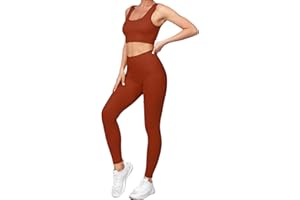 dohomiryo Ensemble de Vêtement de Sport Femme Soutien-Gorge de Sport+Leggings 2PCS De Yoga Sportswear Fitness Activewear