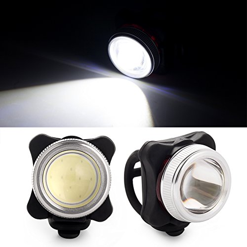 Agapo Wiederaufladbare LED Fahrradlampe Set COB Frontlicht und Rücklicht 450lm - 3