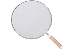 Maciun Paraspruzzi padelle in acciaio inox, coperchio a spruzzo, per cucina, padella a prova di olio, padella, paraspruzzi, protezione dagli schizzi, protezione dagli schizzi