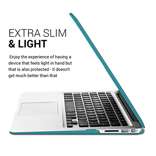 kwmobile Crystal Hülle für Apple MacBook Air 13″ (ab Mitte 2011) Hard Case – dünne durchsichtige transparente Schutzhülle Cover Tasche Petrol Transparent - 3