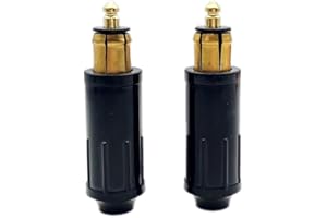 JZK 2 x spina DIN maschio europea di ricambio per Hella DIN, adattatore accendisigari europeo DIN spina maschio per presa di ricarica veicolo, compatibile con BMW e Triumph moto