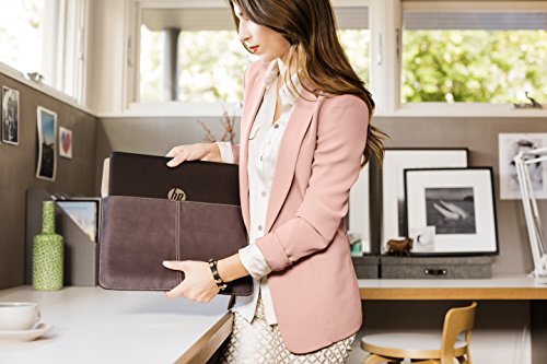 HP Premium  F3W21AA  Schutzh  lle aus Leder  f  r Ultrabooks  Notebooks  33 8 cm  13 3 Zoll  braun