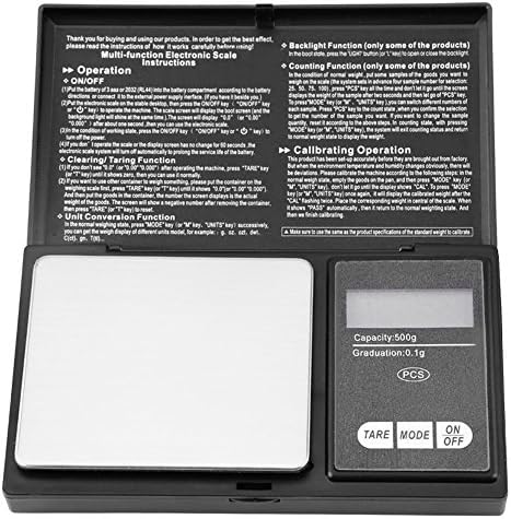 Mini Portable High Precision LED Digital Pocket Scale Gold Silver Diamond Jewelry Stone(500g/0.1g)