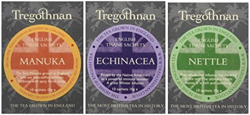 Tregothnan 3-in-1 Well Being Tea Collection Gift Set Manuka/ Nettle/ Echinacea (Pack of 1, Total 30 Sachets)