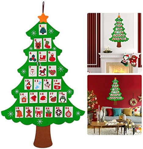 NICEXMAS Christmas Advent Calendar Tree Calendar Countdown to Christmas