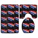 Produktbild Party Socks Total Solar Eclipse American Flag 3 Piece Non-Slip Bathroom Rug Set Soft Bath Mat Contour Rug Toilet Lid Cover Home Decorative Doormat