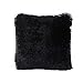 Produktbild Siilrut 43 x 43 cm weiche Plüsch-Kissenbezüge Sofa Taille Überwurf Kissenbezug Überwurf Kissenbezug Home Decor, Schwarz, 16 X 16inch