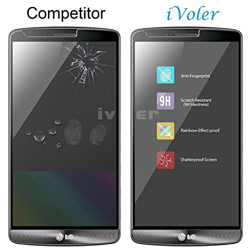  2 Pack  LG G3 Protector de Pantalla  iVoler  0 3mm Dureza 9H  Protector de Pantalla de Vidrio Templado Cristal Protector para LG G3 -Dureza de Grado 9H  Espesor 0 30 mm  2 5D Round Edge- Ultra-trasparente   Anti-golpe   Ajuste Perfecto   No hay Burbujas - Garant  a Incondicional de 18 Meses