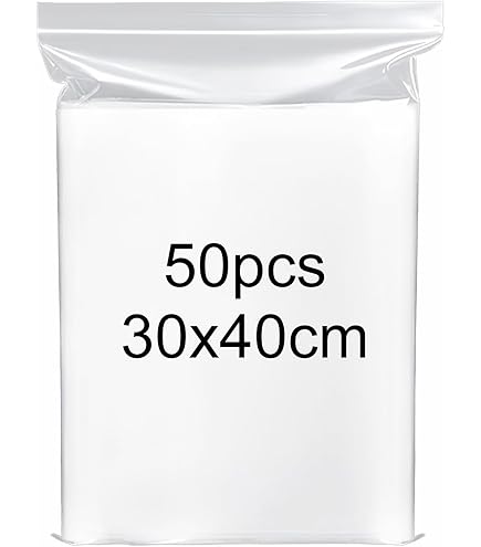 Sacchetti Plastica Richiudibili 40x50cm - 15 Pezzi Grandi Per Conservazione