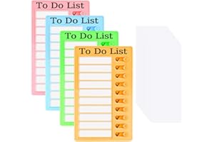 NOKDAL 4 Stück Memo Checklist Boards To Do Liste Schieber Checkliste Kinder Routine Checkliste Tafel with 20 Cardstock To Do Tafel Chore Chart Aufgabentafel Erwachsene für Zeitplan Planer Erinnerung