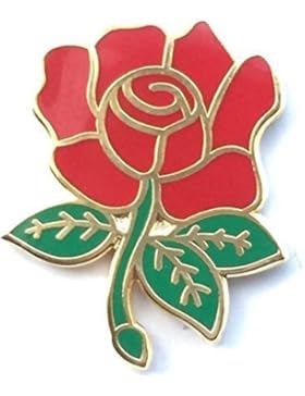 Rote Rose Emaille-Pin-Anstecker