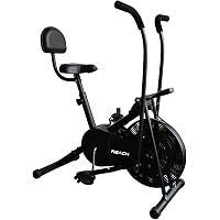 Reach AB-110 Air Bike Exercise Fitness Cycle with Moving or Stationary Handle Adjustments for Home