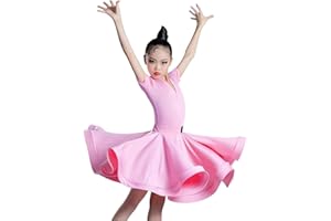 YXYJLB Girls Latin Dresses Dance Ballroom Dance Dress Tango Skirt Standard Salsa Dance Competition Party Dresses Dance Practice Costumes