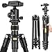 Price comparison product image Camera Tripod,K&F Concept 62" Compact Light Aluminium Tripod with Quick Release Plate, Ball Head and Carrying Bag for Travel for DSLR Canon Nikon Sony Camera-Golden