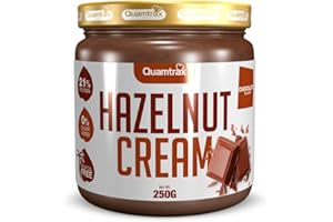 Quamtrax | Crème De Noisette (250g) | Pâtes à Tartiner Protéinées | Délicieuse crème de noisette saveur chocolat