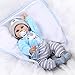 Produktbild NPK Collection Reborn Baby Doll Die Puppen ist aus weichem Silikon. Es ist 22 Zoll 55 cm. Es ist ein h¨¹bsches und s¨¹es Spielzeug f¨¹r Mdchen Geschenk f¨¹r schne als Der Blaue anzug - puppe