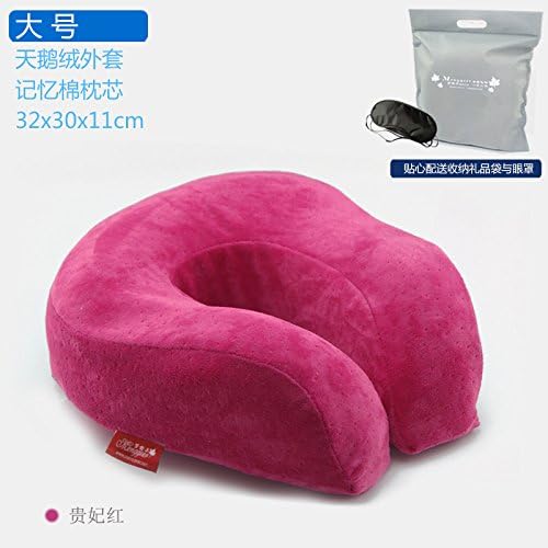 The neck against the pillows of the bed student U-shaped pillow the neck pillow travel by car headrest pillow neck pillow cervical spine U-sleeping pillows 32*30*12 Big U Pillow - Queen sleeper red
