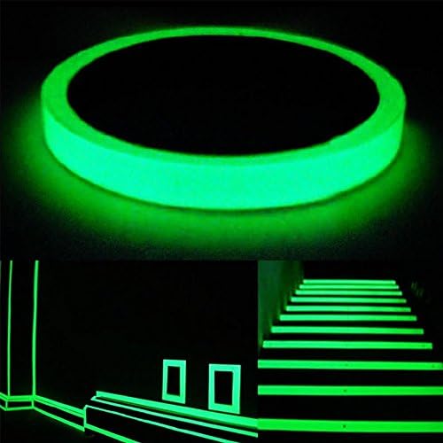 Luminous Tape Sticker Waterproof Removable Photoluminescent Glow in the Dark Safety Tape 32.8ft x 0.4/0.8in(LXW)