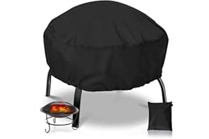 Kaket Feuerstelle Abdeckung, wasserdichte Feuerstelle Abdeckungen rund, 96,5 x 50,8 cm Feuerschale Abdeckung, Feuerstelle Staubabdeckung, reißfeste Feuerstelle Schutzabdeckung