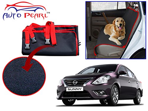 Auto Pearl Make Red Black Car Pet Seat Cover Compatible with- Sunny