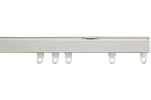 NEW EDGE BLINDS Aluminium Fixed Curtain Track (White, 150cm)
