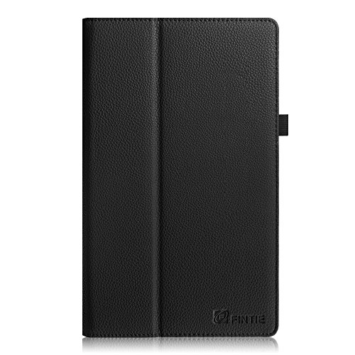 Fintie Fire Hülle Amazon Fire HD 10 Zoll (5. Generation – 2015 Modell) Tablet – Folio Kunstleder Schutzhülle mit Ständerfunktion und Auto Sleep / Wake Funktion, Schwarz - 7