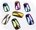 CINEEN 7 Colors Mirror Powder Set Nail Art Chrome Effect Nail Spell Mirror Metallic Nail Polish Effect Nail Art Additive Effect Pigment with dual head sponge eyeshadow applicators