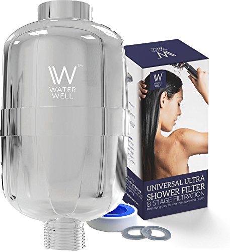 waterwell Universal 8 etapas filtro ducha salida de alta presión, o de mano Combo cabeza a reducir cloro agua y a las impurezas