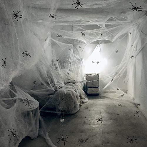 23ft Halloween Giant Spider Web Decorations Stretchable Triangular