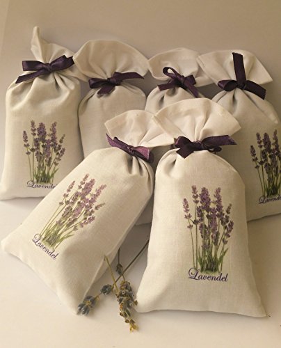 6 x Lavendelsäckchen mit getrocknete 100% Natürlichem Lavendel von Kroatien - 6