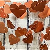Girlande aus metallic kupferfarbenen Herzen, 3 Meter