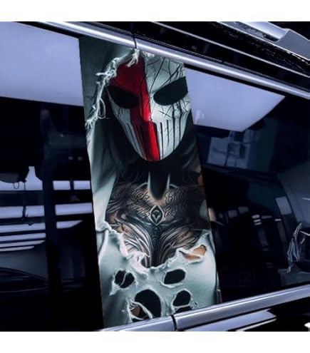 Auto B-Säulen Aufkleber - Totenkopf Design Für Mittelsäulen (2 Stück)