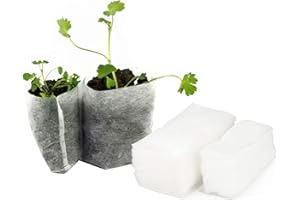 BAOSROY Pflanzsack,Pflanzbeutel,Tomaten Pflanzbeutel,Pflanzbeutel Klein,Pflanzsack Anzucht,Pflanzsack aus Vliesstoff,Pflanze Taschen,Sämlings Taschen Biologisch Abbaubar,für den Hausgarten,50 Stück