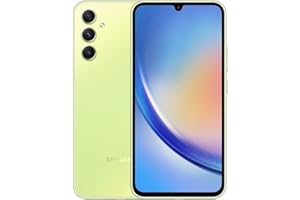 Samsung Galaxy A34 5G Smartphone z systemem Android, Wyświetlacz FHD+ Super AMOLED 6.6", 8GB RAM i 256GB rozszerzalnej pamięci wewnętrznej, Bateria 5.000 mAh, Awesome Lime [Wersja włoska]