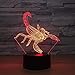 Produktbild 3D Der Skorpion Optische Illusions-Lampen, Tolle 7 Farbwechsel Acryl berühren Tabelle Schreibtisch-Nachtlicht mit USB-Kabel für Kinder Schlafzimmer Geburtstagsgeschenke Geschenk